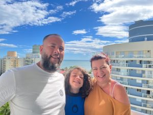 Felipe Simoes with his wife Angelica and son Kaleb